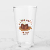 Verlobung Wedding Party Sticky Toffee Pudding Glas (Vorderseite)