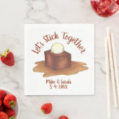 Verlobung Wedding Party Sticky Toffee Pudding Serviette (Beispiel)