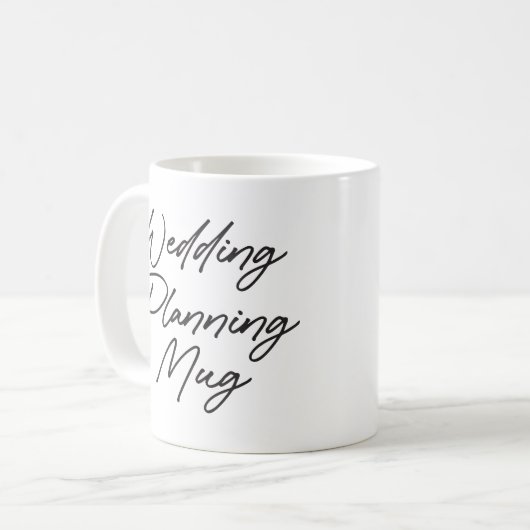 Verlobung Wedding Planning Tasse Future Frau Name (Vorderseite Links)