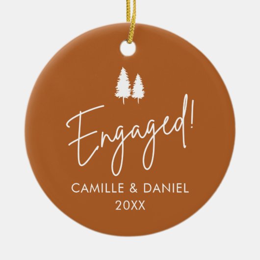 Verlobung Weihnachts-Foto Ornament (Vorne)