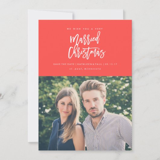 Verlobung Weihnachtskarte, Save the Date Weihnacht (Vorderseite)