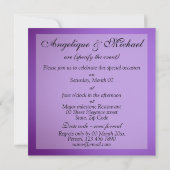 Verlobung zum Lila Schwarzen Hochzeitstag Einladung (Rückseite)