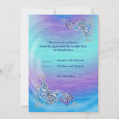 Verlobung zum lila uAwg Einladung (Rückseite)