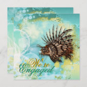 Verlobung zum Thema Strand Einladung (Vorne/Hinten)