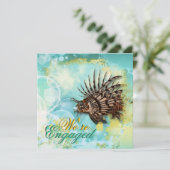 Verlobung zum Thema Strand Einladung (Stehend Vorderseite)