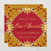 Verlobung zum zweiten Jahrestag Einladung (Vorne/Hinten)