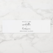 Verlobung zur Minimalistischen Hochzeitsfeier Wasserflaschenetikett (Einzelnes Label)