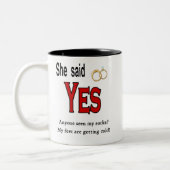 Verlobung Zweifarbige Tasse (Links)