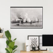 Verlobung zwischen Monitor und Poster (Heimbüro)