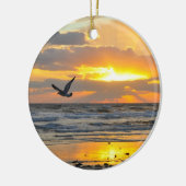 Verlobungs-Antrag-Sonnenaufgang auf der Keramik Ornament (Links)