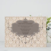 Verlobungs-Party-Antiken-Leuchter-Foto laden ein Einladung (Stehend Vorderseite)