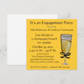 Verlobungs-Party-Champagne-Toast Einladung (Vorne/Hinten)