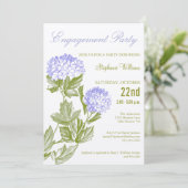 Verlobungs-Party Einladung - Hydrangeas (Stehend Vorderseite)