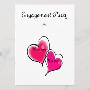 Verlobungs-Party Einladungs-Schablone Einladung