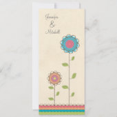 Verlobungs-Party-glückliche bunte Blumen-Einladung Einladung (Vorderseite)