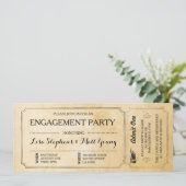 Verlobungs-Party-Karte verbindet rustikales Einladung (Stehend Vorderseite)