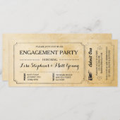 Verlobungs-Party-Karte verbindet rustikales Einladung (Vorne/Hinten)