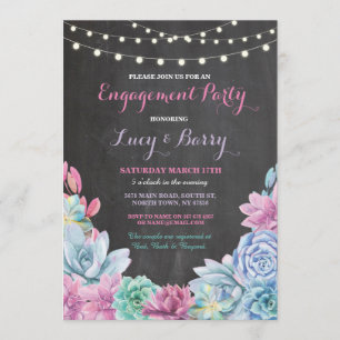 Verlobungs-Party-Tafel-Blumenrosa laden ein Einladung