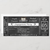 Verlobungs-Party-Tafel-Karten-Einladung Einladung (Vorne/Hinten)