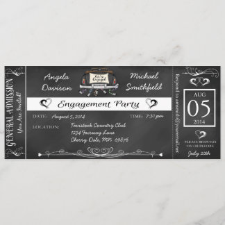 Verlobungs-Party-Tafel-Karten-Einladung Einladung