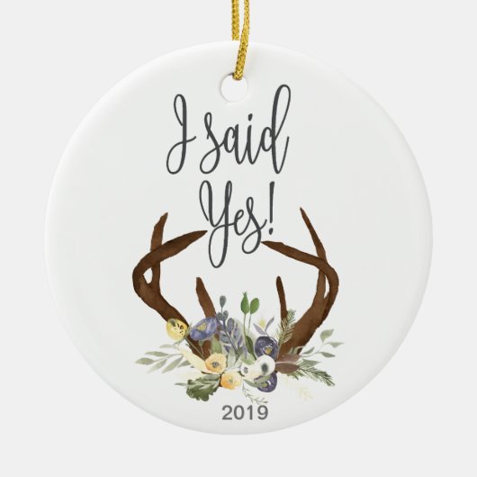 Verlobungs-Verzierung Keramik Ornament (Vorne)