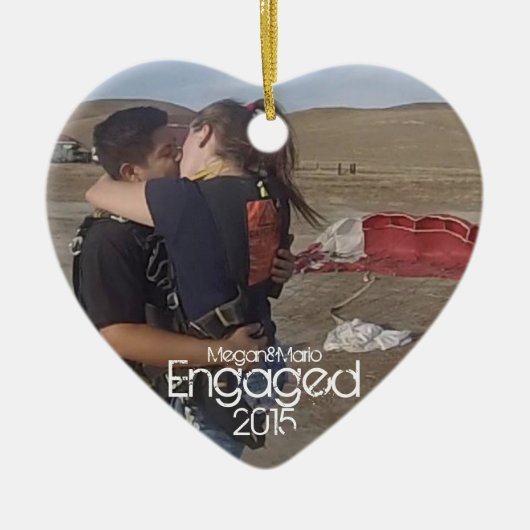 Verlobungs-Verzierung Keramik Ornament (Vorne)