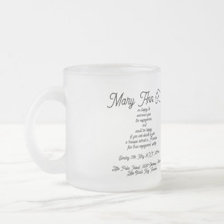 Verlobungseinladungsfeier mattglastasse