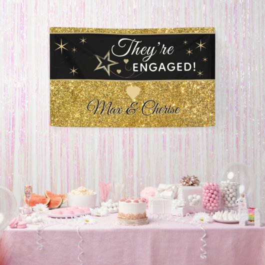 Verlobungsfeier-Banner mit individuellem Text Banner (Party)