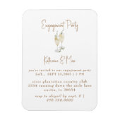 Verlobungsfeier Champagner Toast  Magnet (Vertikal)