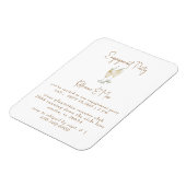 Verlobungsfeier Champagner Toast  Magnet (Linke Seite)
