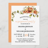 Verlobungsfeier Herbst halloween beängstigender Kü Einladung (Vorne/Hinten)