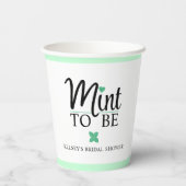 Verlobungsfeier Mint to Be Pappbecher (Rückseite)