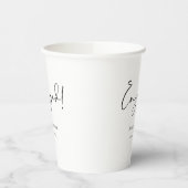 Verlobungsfeier mit minimaler Schrift Pappbecher (Links)
