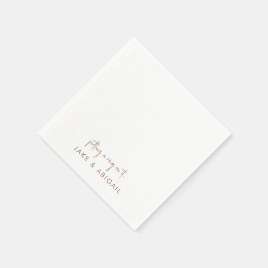 Verlobungsfeier mit persönlicher Note Serviette (Ecke)