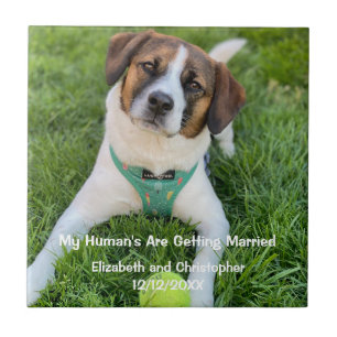 Verlobungsfoto 'Meine Menschen heiraten' Fliese