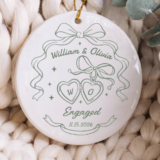 Verlobungsgeschenk für Paar Keramik-Ornament Keramik Ornament