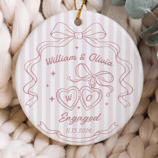 Verlobungsgeschenk für Paar Keramik-Ornament Keramik Ornament
