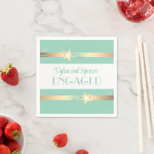 Verlobungsglückwünsche! Individuell, elegant Serviette (Beispiel)