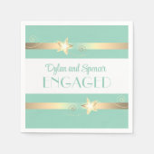 Verlobungsglückwünsche! Individuell, elegant Serviette (Vorderseite)