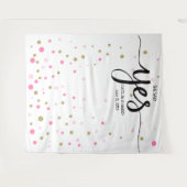 Verlobungshintergrund-Fotostand Wandteppich (Vorderseite (Horizontal))