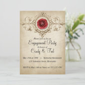 Verlobungsparty Einladung (Stehend Vorderseite)