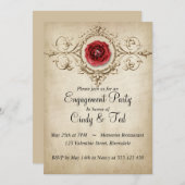 Verlobungsparty Einladung (Vorne/Hinten)