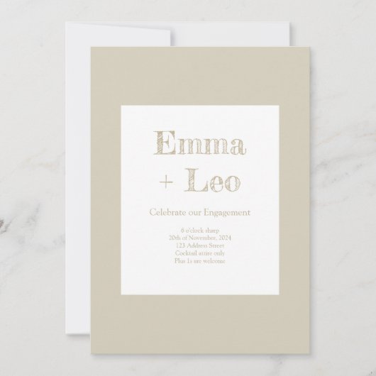 Verlobungsparty Einladung (Vorderseite)