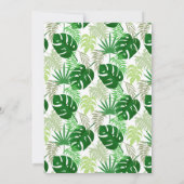 Verlobungsparty | Exotische tropische Blätter Einladung (Rückseite)