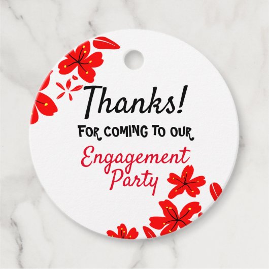 Verlobungsparty Geschenkanhänger (Vorderseite)