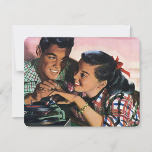 Verlobungsparty im Vintage-Stil für ehemalige Schu Einladung