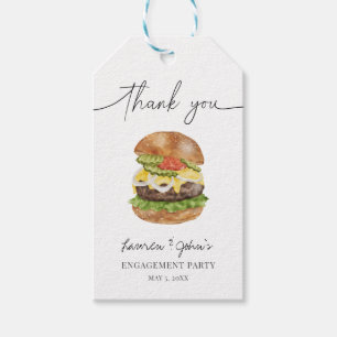 Verlobungsparty Love and Burgers Geschenkanhänger