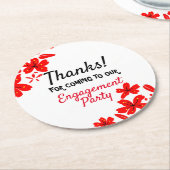 Verlobungsparty Runder Pappuntersetzer (Angewinkelt)