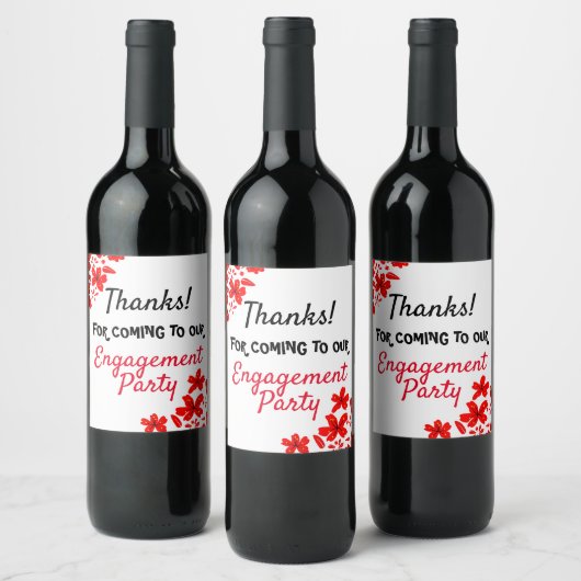 Verlobungsparty Weinetikett (Flaschen)