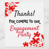 Verlobungsparty Weinetikett (Einzelnes Label)